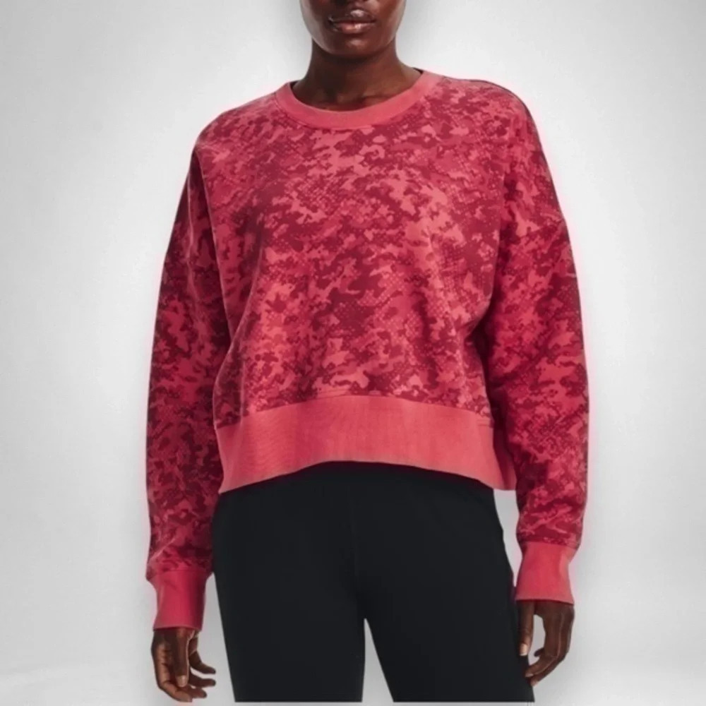 Under Armour UA Women's  Rival Fleece Camo Crew - CALYPSO - VARIOUS SIZES